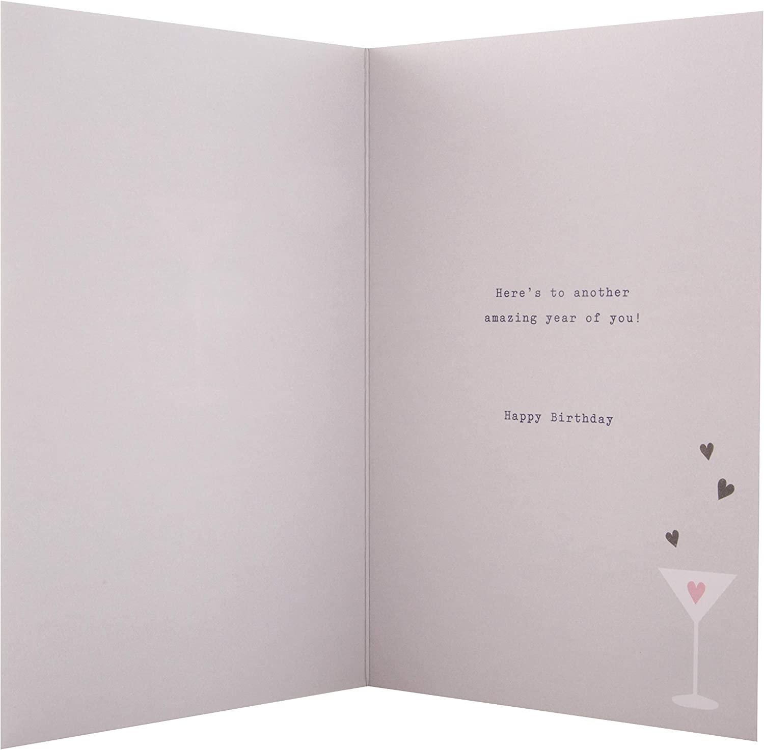 Hallmark birthday card featuring a cocktail glass design and "Happy Birthday Daughter" message, stylish and festive.
