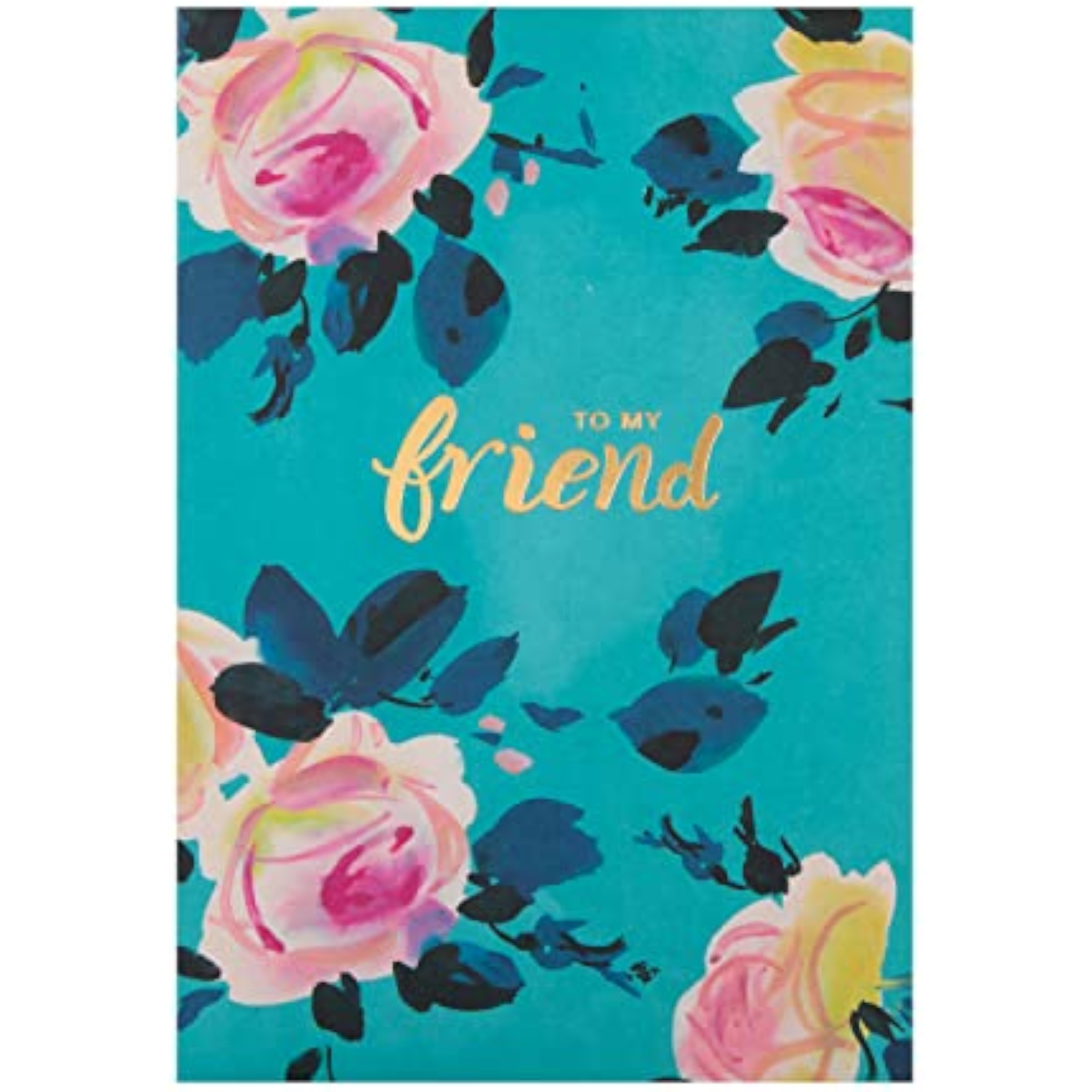 Hallmark birthday card featuring an elegant floral design, perfect for celebrating friends' birthdays with a beautiful, decorative card.