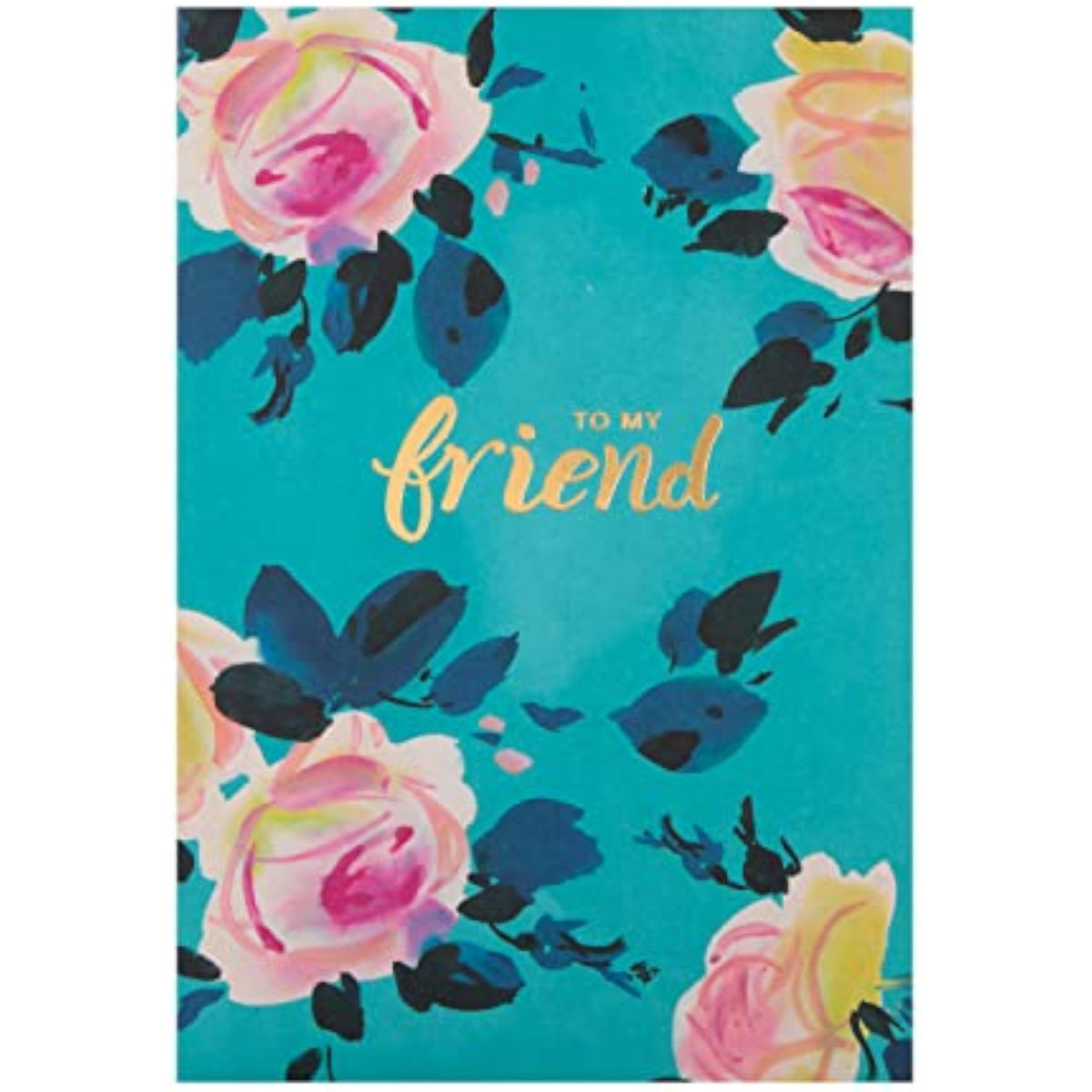 Hallmark birthday card featuring an elegant floral design, perfect for celebrating friends' birthdays with a beautiful, decorative card.