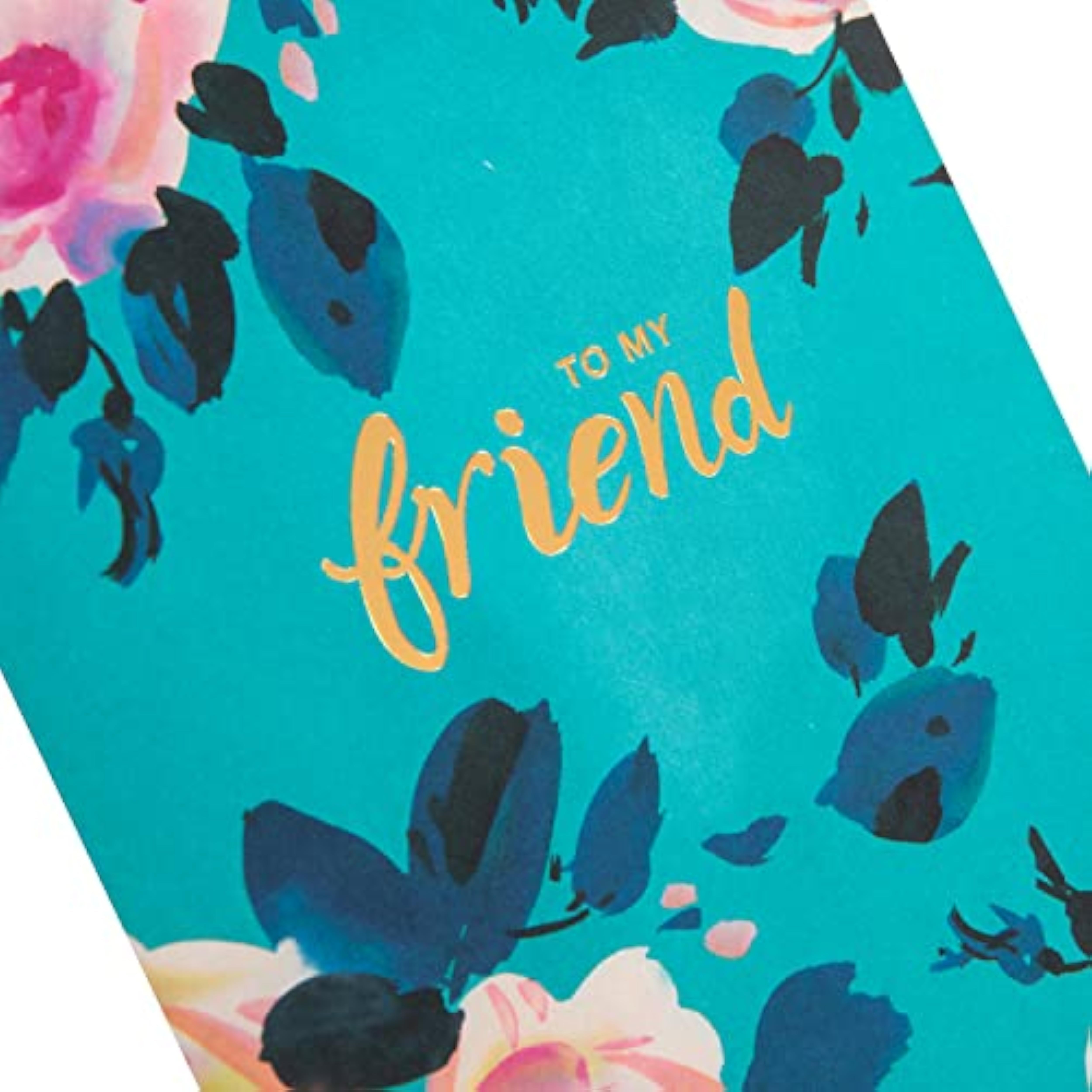 Hallmark birthday card featuring an elegant floral design, perfect for celebrating friends' birthdays with a beautiful visual.
