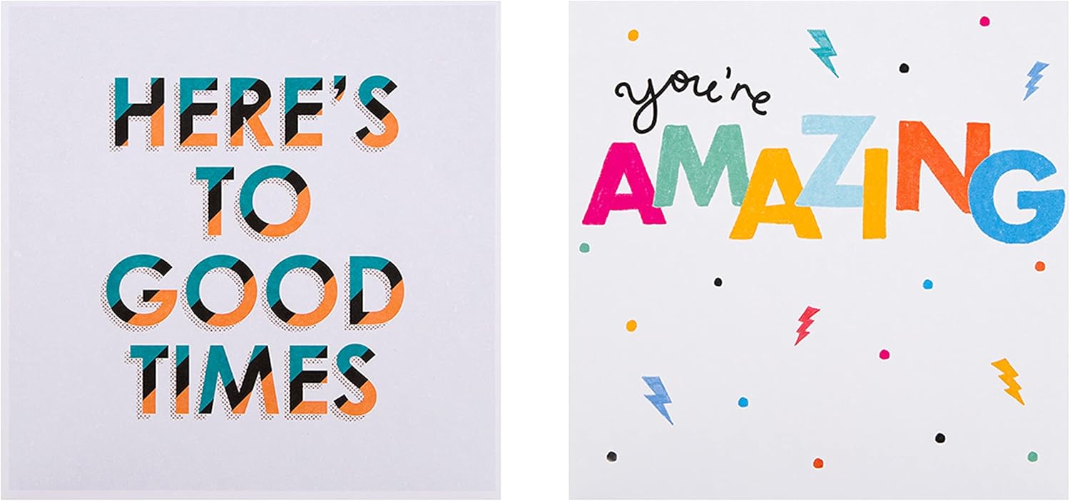 Hallmark birthday card multipack with 10 cards in 5 different designs, featuring colorful and festive themes for celebrations.