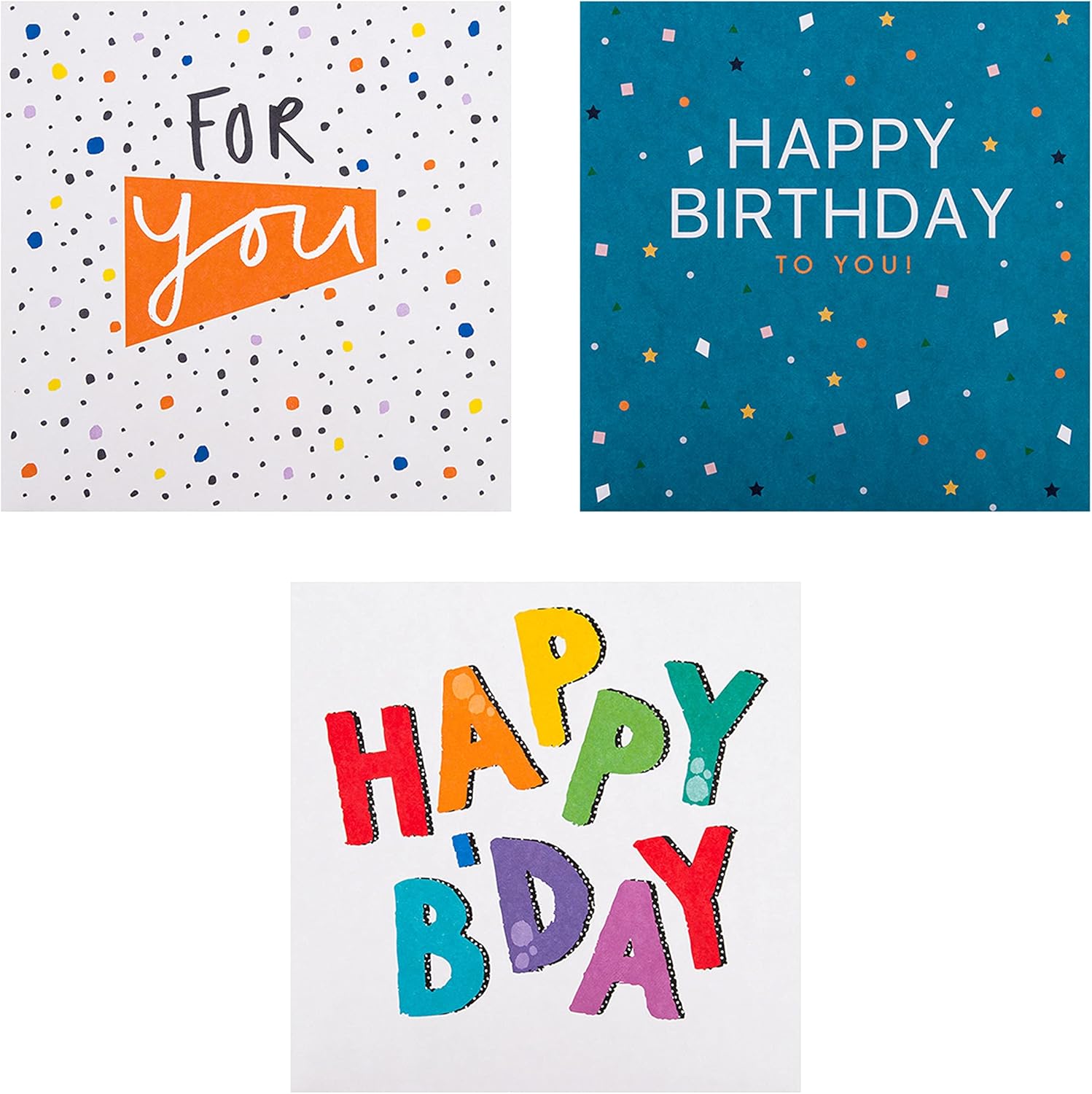 Hallmark Tastic birthday card multipack with 10 cards in 5 colorful designs, perfect for celebrating special occasions.