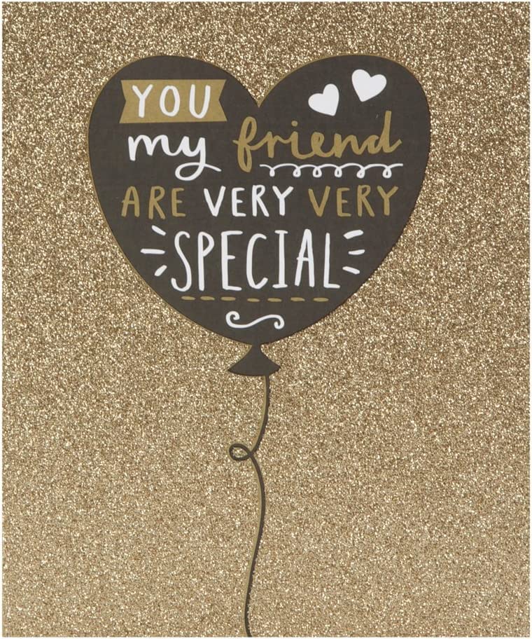 Hallmark birthday greeting card for someone special with heart and glitter design, featuring colorful, festive artwork.