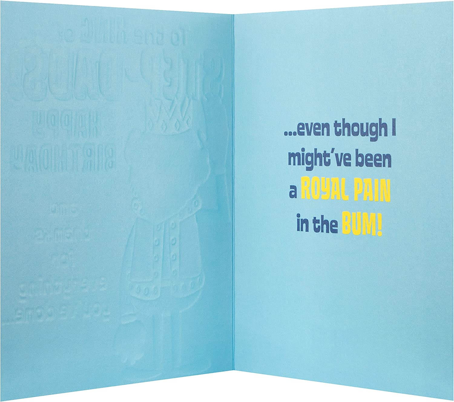 Hallmark birthday greeting card for stepdad, featuring the phrase "King of Step" with festive design elements.