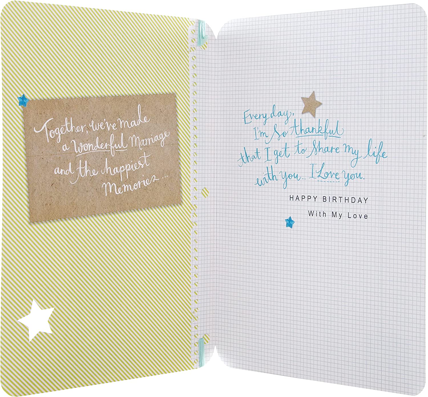 Hallmark husband birthday greeting card with "I Love You" message and floral design, perfect for celebrating a special day.