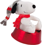 Hallmark Snoopy Christmas tree topper featuring a festive red and white Peanuts design for holiday decorations.