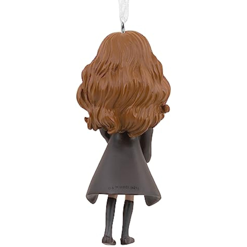 Hermione resin Christmas tree decoration from Hallmark Warner Brothers Harry Potter collection featuring detailed character design.