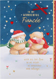 Hallmark boxed Christmas greeting card for fiancée with cute Forever Friends winter love design, featuring festive holiday imagery.