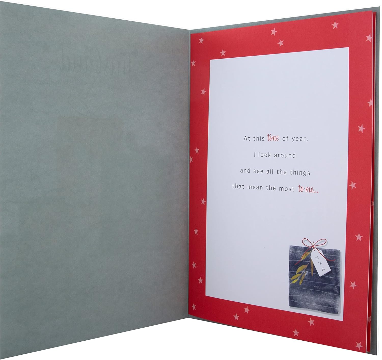 Hallmark Christmas greeting card for husband featuring traditional wrapped gifts design, perfect for holiday wishes.