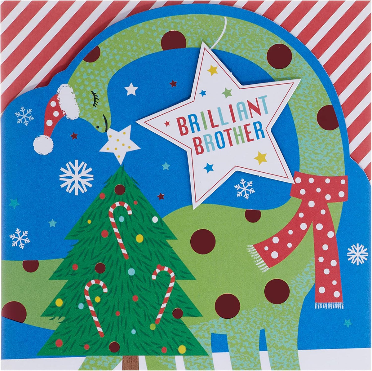 Hallmark Christmas greeting card with festive seasonal design and heartfelt wishes for brother.