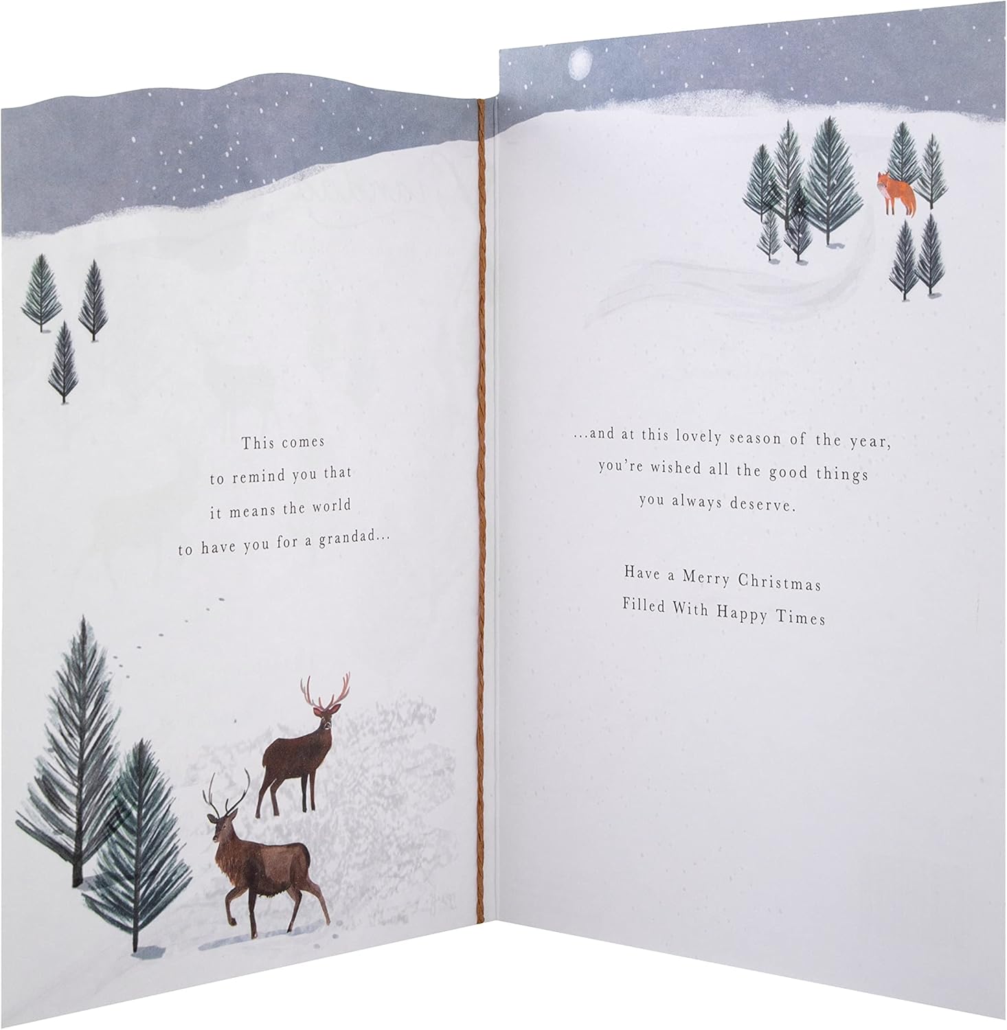 Hallmark Christmas greeting card for Grandad with festive seasonal design and heartfelt holiday wishes.