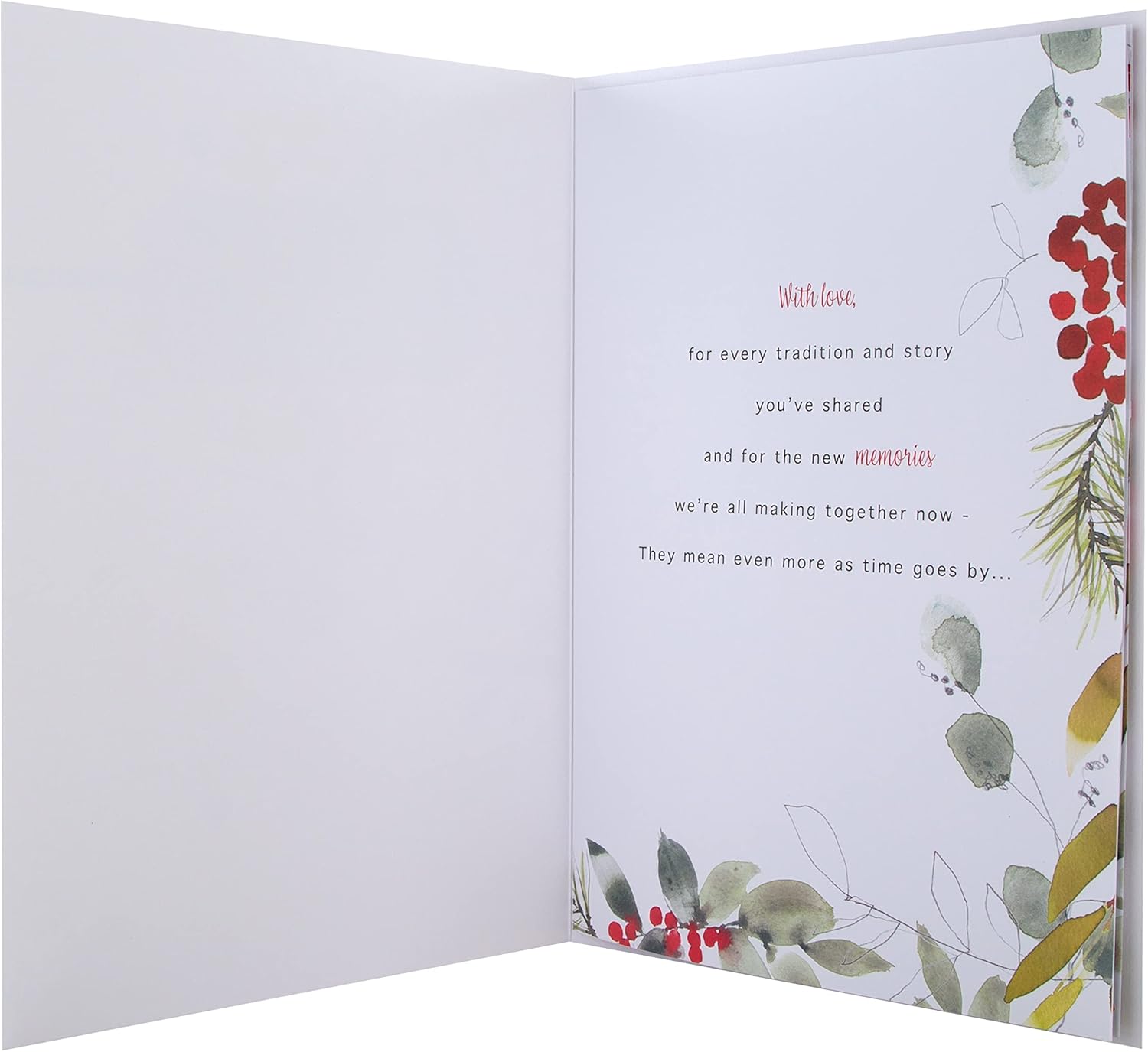 Hallmark Christmas greeting card featuring classic seasonal foliage and mum design in a boxed presentation.