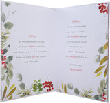 Hallmark classic Christmas greeting card with seasonal foliage and mum design, boxed and ready for holiday wishes.