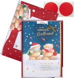 Hallmark Forever Friends Winter Love Christmas greeting card with festive design, featuring romantic winter scene for girlfriends.