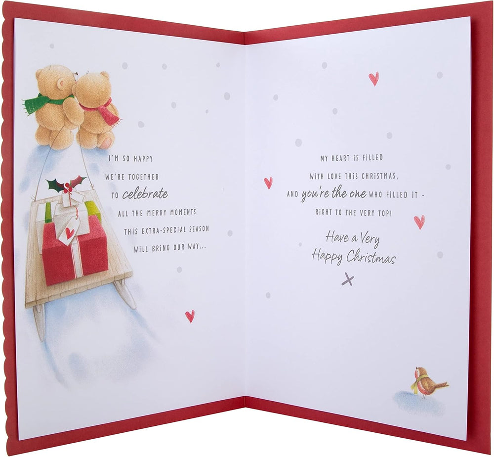 Hallmark Forever Friends Winter Love Christmas greeting card featuring festive winter scene and heartfelt message for a girlfriend