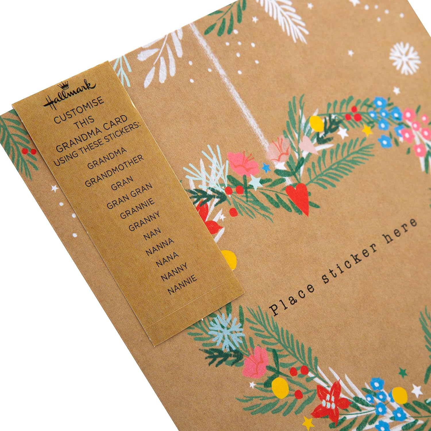 Hallmark Grandma Christmas greeting card with festive seasonal design and heartfelt holiday wishes, featuring cheerful holiday imagery.