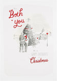 Hallmark medium Christmas greeting card titled "Both of You Warm Thoughts" with festive holiday design and heartfelt message.