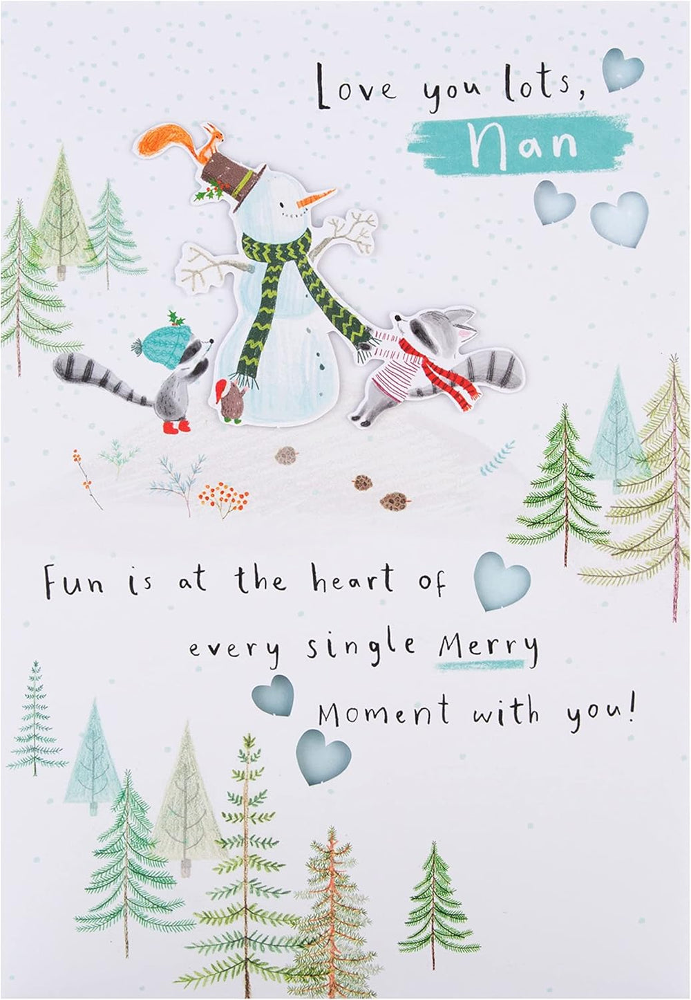 Hallmark Nan Christmas greeting card with festive design and heartfelt wishes, featuring holiday-themed artwork and cheerful decorations.