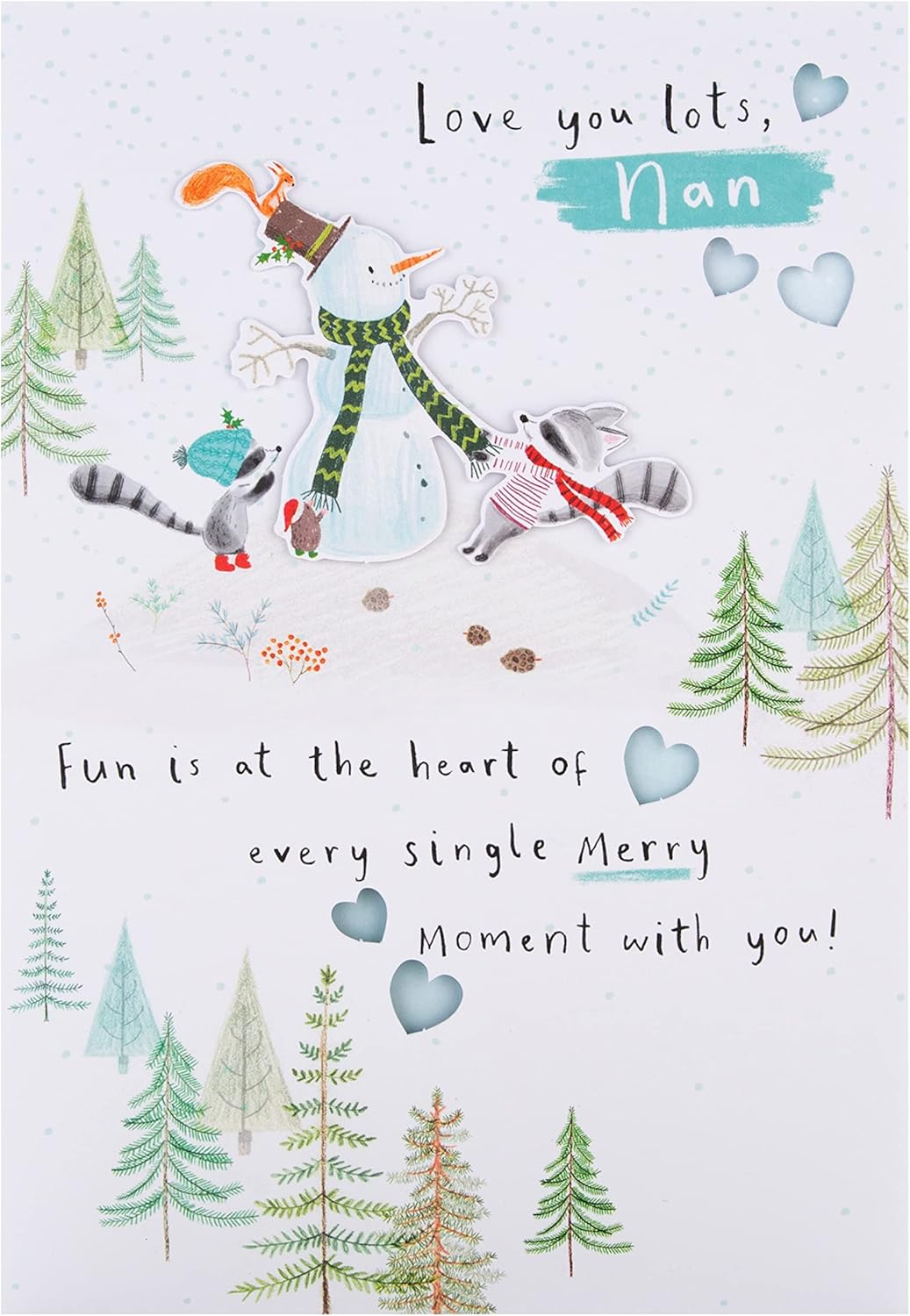 Hallmark Nan Christmas greeting card with festive design and heartfelt wishes, featuring holiday-themed artwork and cheerful decorations.
