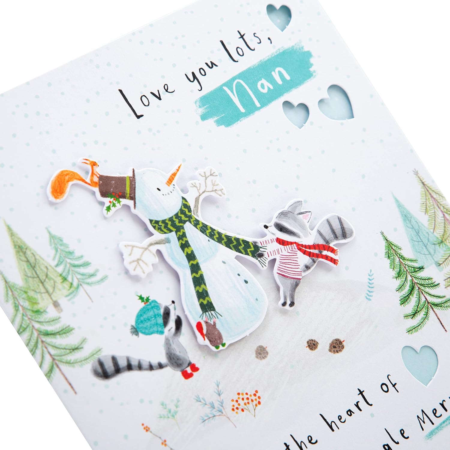 Hallmark Nan Christmas greeting card with festive design and heartfelt wishes, featuring holiday-themed illustrations and cheerful colors.