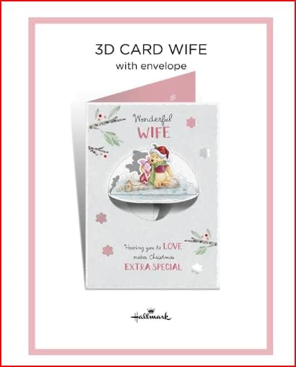 Hallmark wife Christmas card with heartfelt festive greeting, featuring seasonal holiday design and decorative lettering.