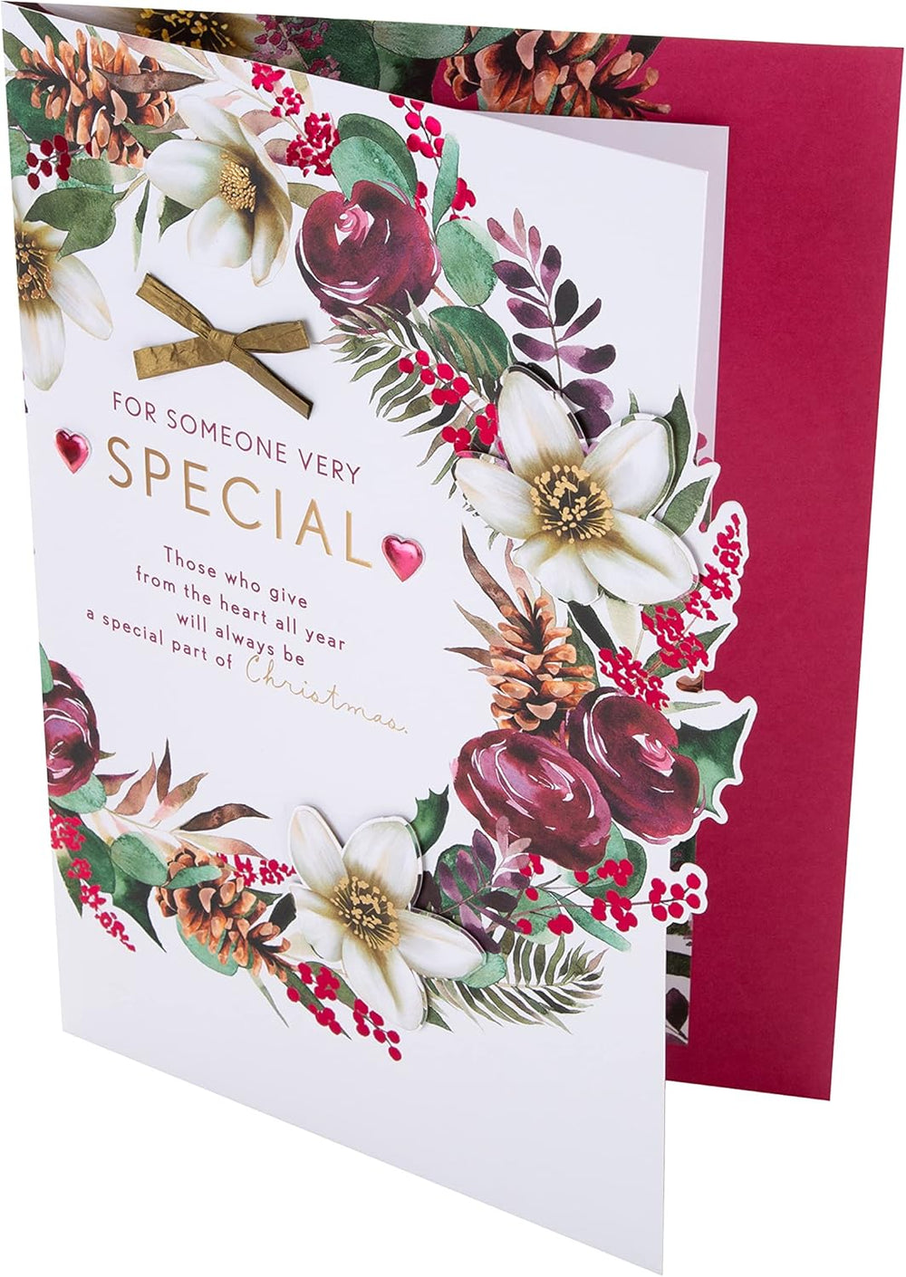 Hallmark Christmas greeting card with festive wreath and verse design, perfect for someone very special, boxed holiday greeting card