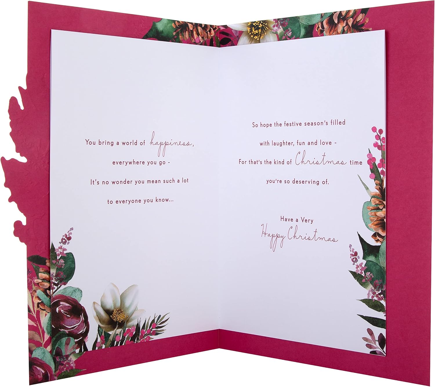Hallmark Christmas greeting card featuring a festive wreath and verse design, perfect for someone very special.
