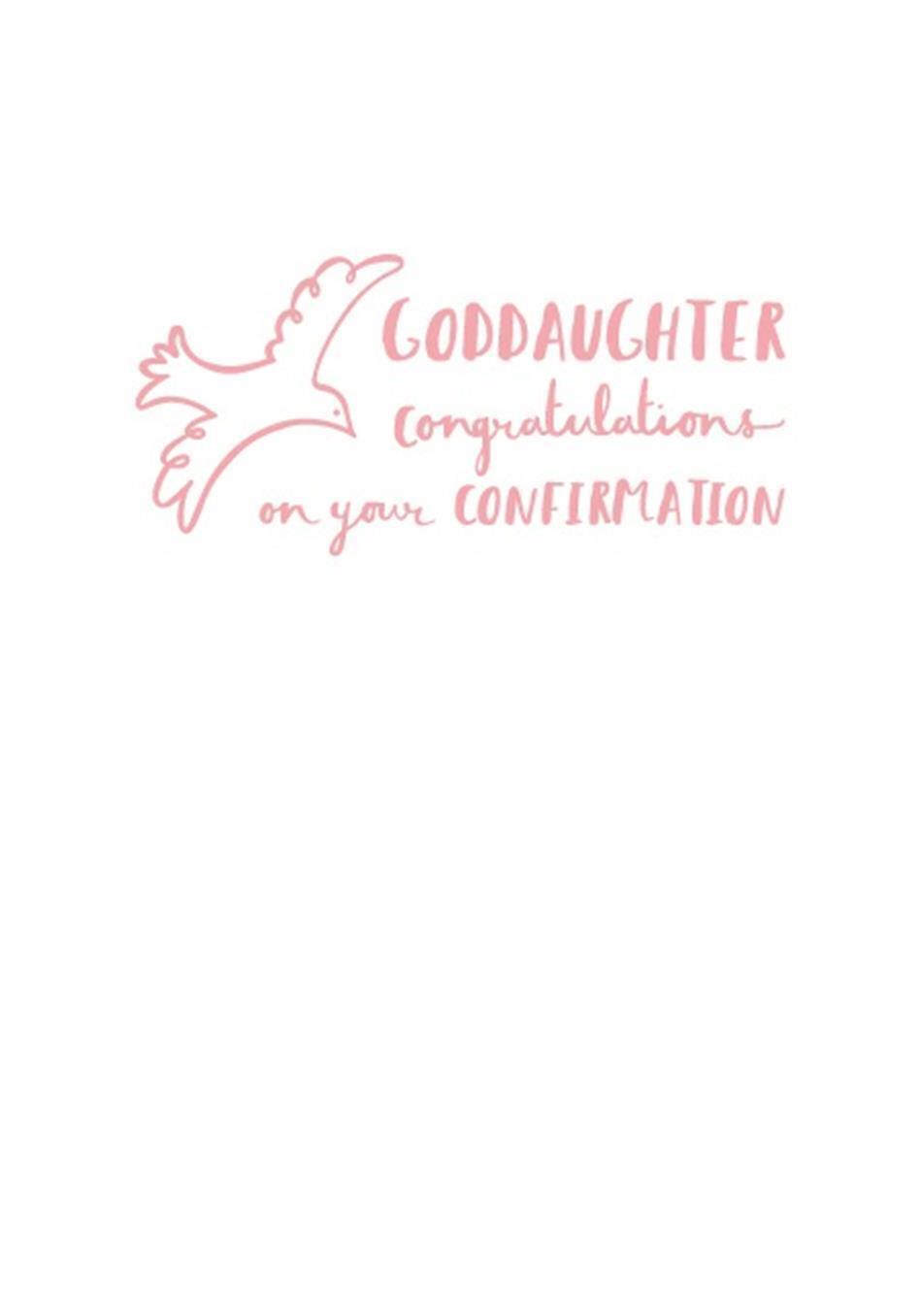 Hallmark confirmation greeting card for goddaughter with heartfelt "Celebrating You" message, featuring colorful floral design.