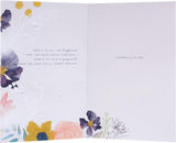 Hallmark engagement card with embossed floral design and contemporary illustrated artwork, perfect for celebrating engagements
