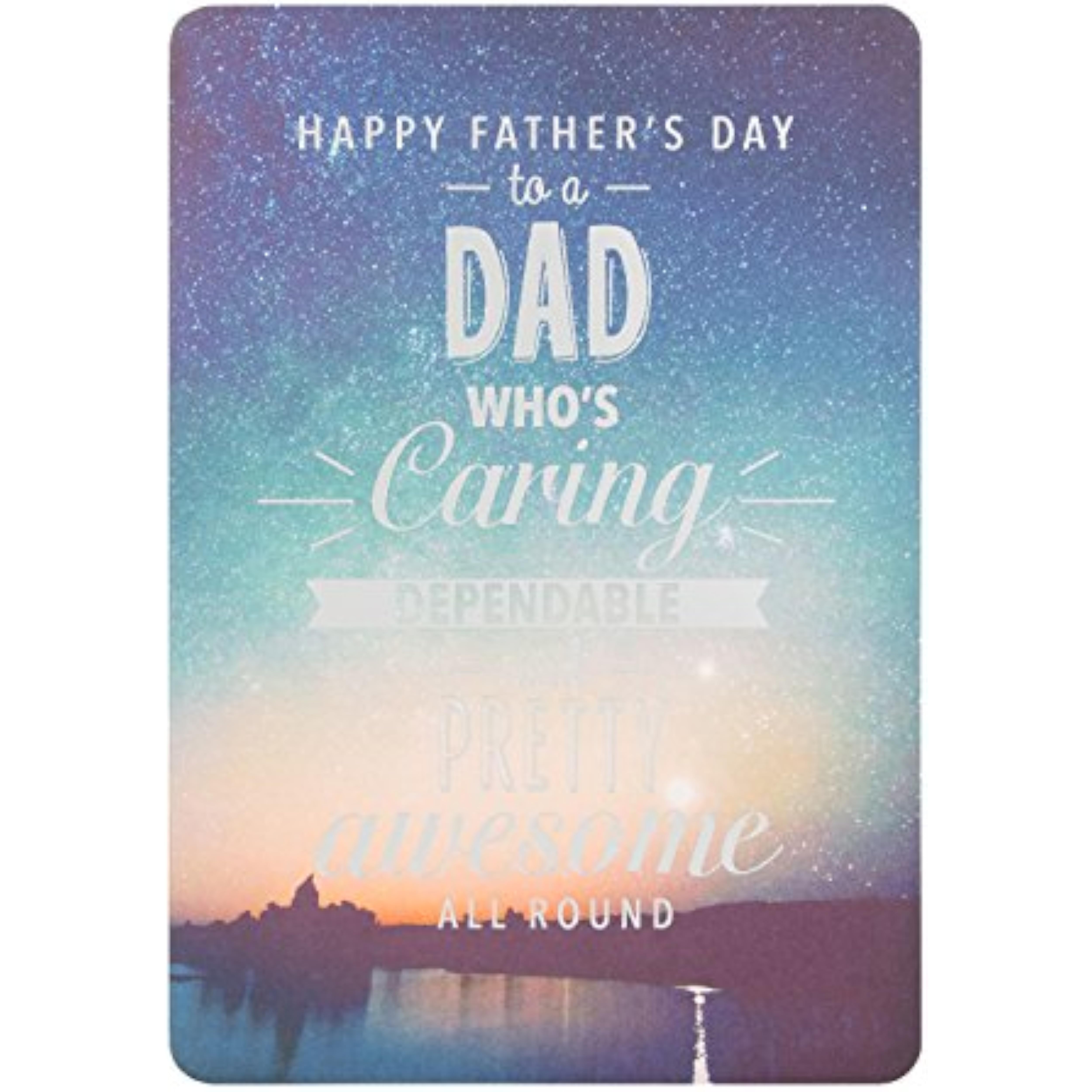 Hallmark Dad Father's Day card with "Pretty Awesome" message, medium size, featuring colorful and cheerful design.