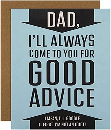 Hallmark Father's Day card with "Dad Good Advice" message and heartfelt design for celebrating dads on Father's Day
