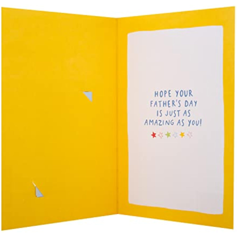 Hallmark Father's Day card for dad featuring a contemporary keepsake activity design, with colorful illustrations and heartfelt message.