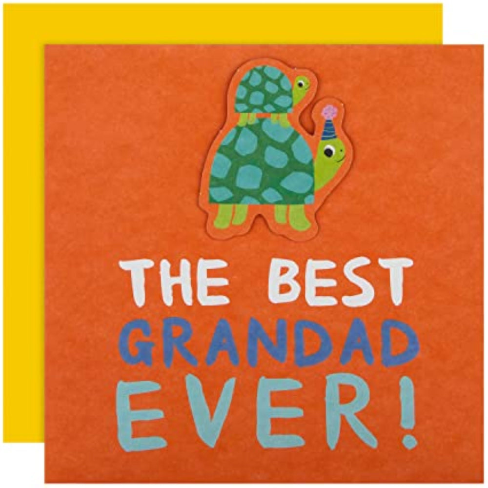 Hallmark Father's Day card for Grandad featuring a cute tortoise design, colorful illustration on the front.
