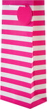 Hallmark contemporary pink gift bag bundle with medium and large bags, featuring elegant pink designs for gift packaging.