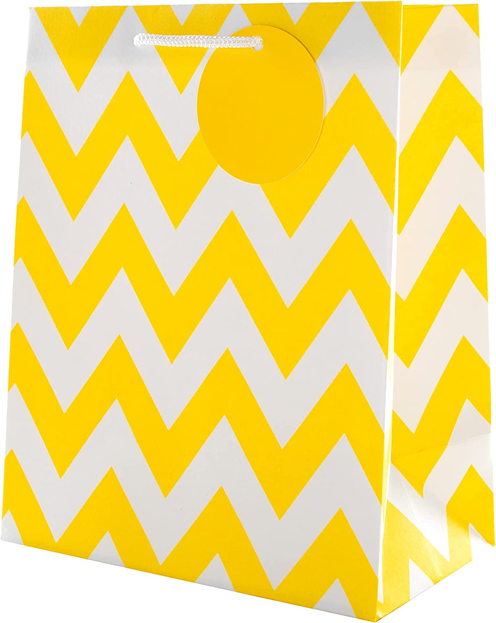 Hallmark multi-occasion gift bag and bottle bag bundle with large, medium, and bottle bags in yellow and white designs.