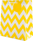 Hallmark multi-occasion gift bag and bottle bag bundle with large, medium, and bottle bags in yellow and white designs.