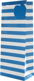 Hallmark multi-occasion gift bag bundle with three essential-sized blue gift bags featuring contemporary designs.