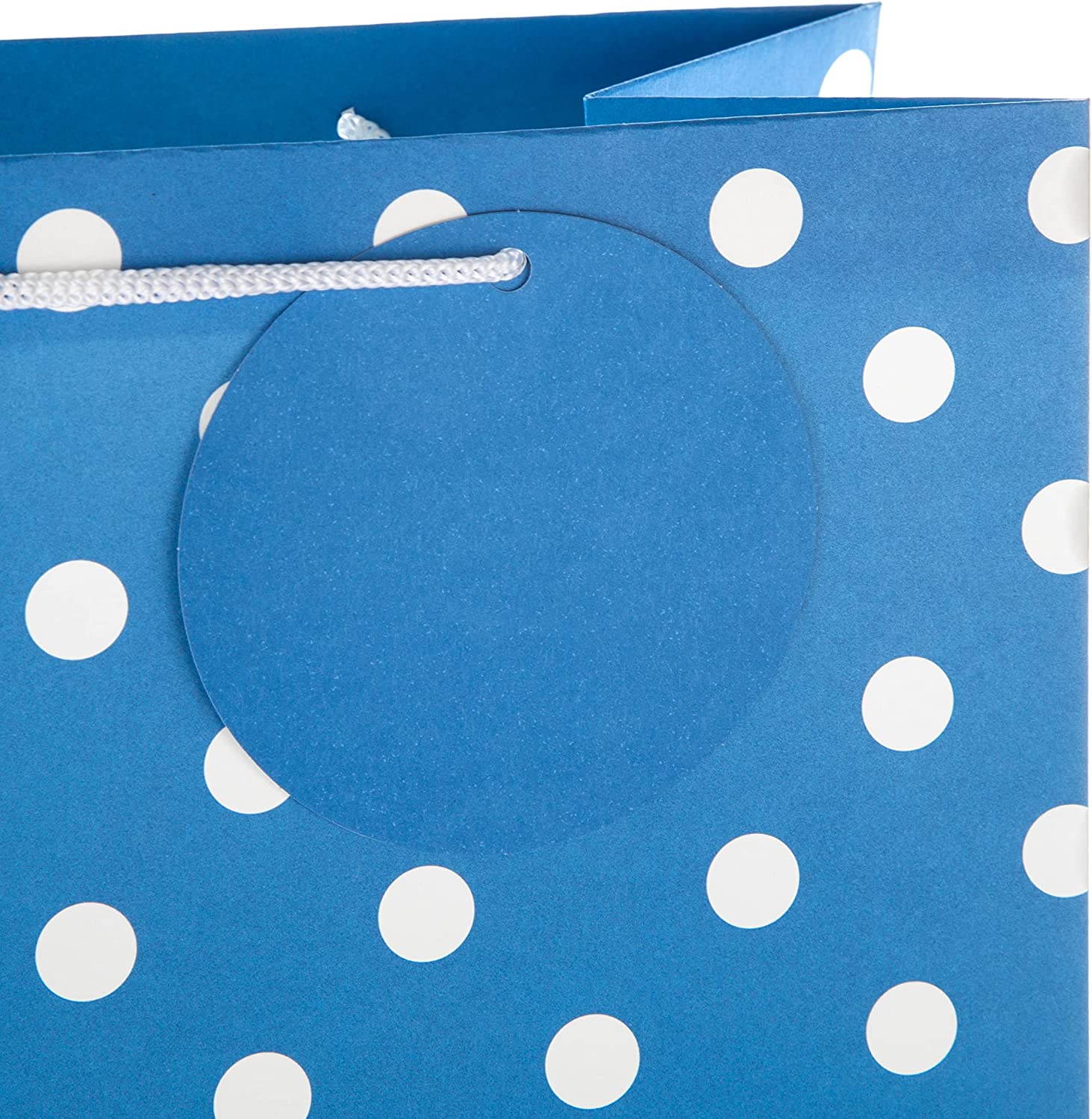 Hallmark multi-occasion gift bag bundle with three essential-sized blue gift bags featuring contemporary designs.