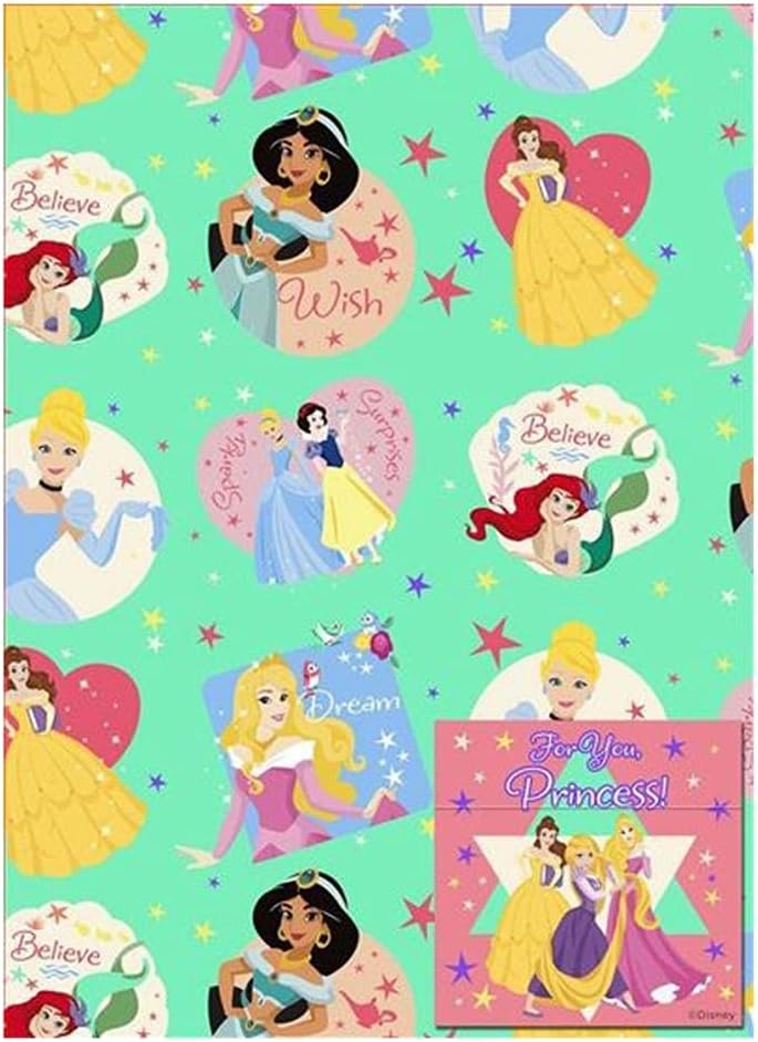 Hallmark Disney Princess gift packaging with colorful Disney character designs and elegant wrapping for special occasions.