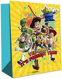 Hallmark Disney Toy Story gift bag featuring colorful Toy Story characters, ideal for packaging presents with fun, themed design.