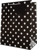 Hallmark large gift bag with contemporary black designs, perfect for multiple occasions, featuring sturdy handles and elegant style.
