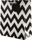 Hallmark medium gift bag with contemporary black designs, suitable for multiple occasions, made of durable gift packaging material