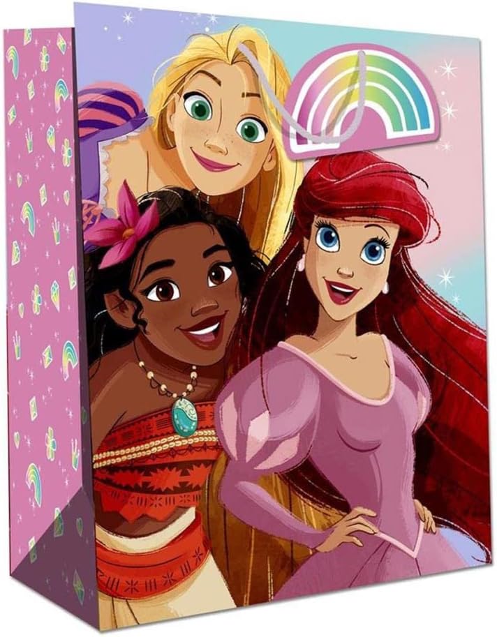 Hallmark Disney Princess large gift bag with colorful princess designs, perfect for gifting special occasions.