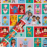 Hallmark Disney characters gift wrapping roll featuring colorful Disney-themed design, ideal for wrapping presents.