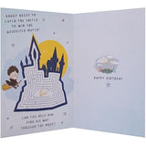 Hallmark Harry Potter Hedwig owl greeting card with maze activity, featuring Hedwig the owl from Warner Bros. Harry Potter series.