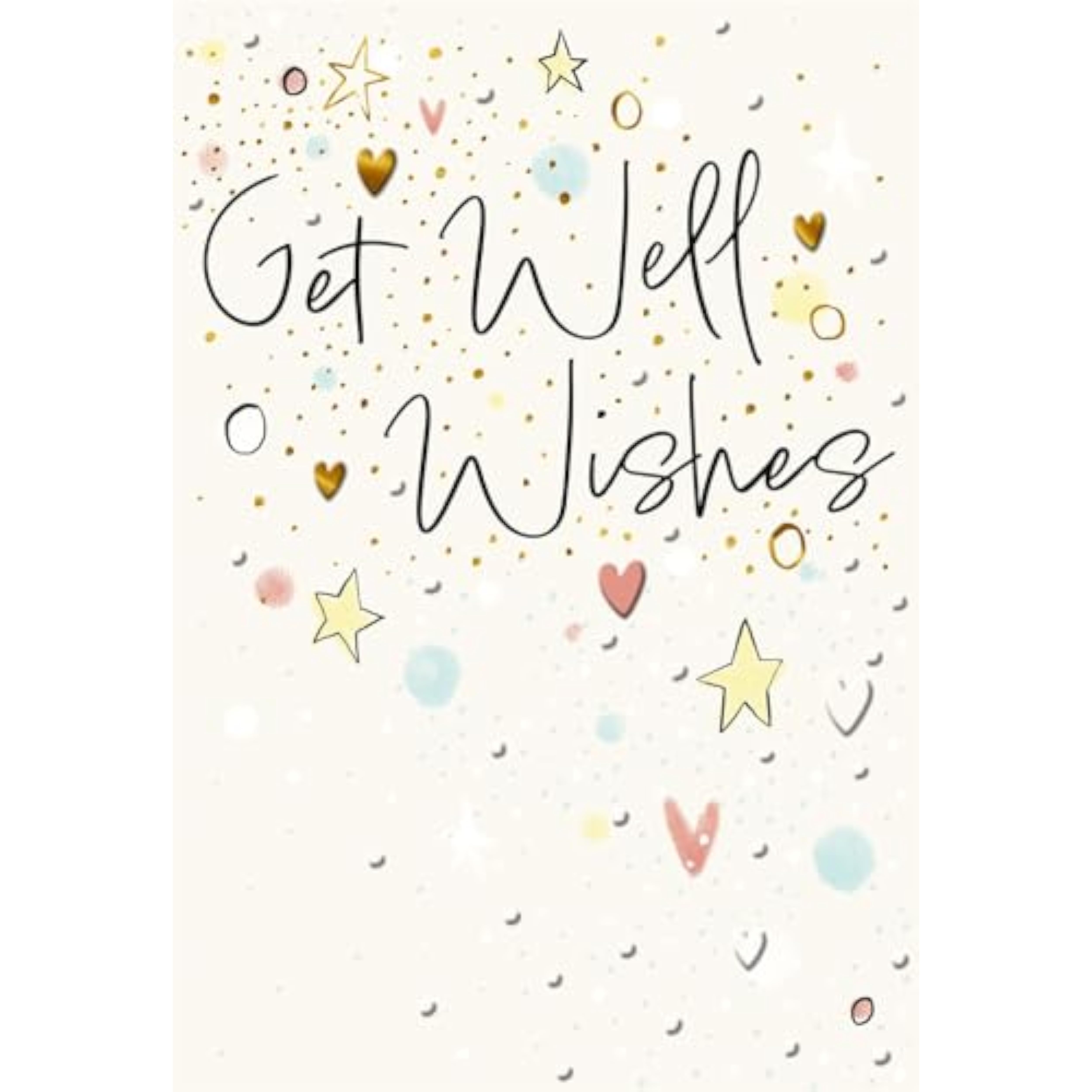 Hallmark Get Well Soon greeting card with colorful design and uplifting message for wishing someone a speedy recovery.