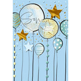 Hallmark Son birthday greeting card with blue balloons and "You're Amazing" message for celebrating your son.