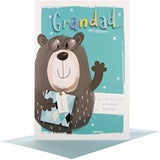 Hallmark Father's Day card for Grandad with "Lots of Love" message, medium size, featuring colorful floral design.