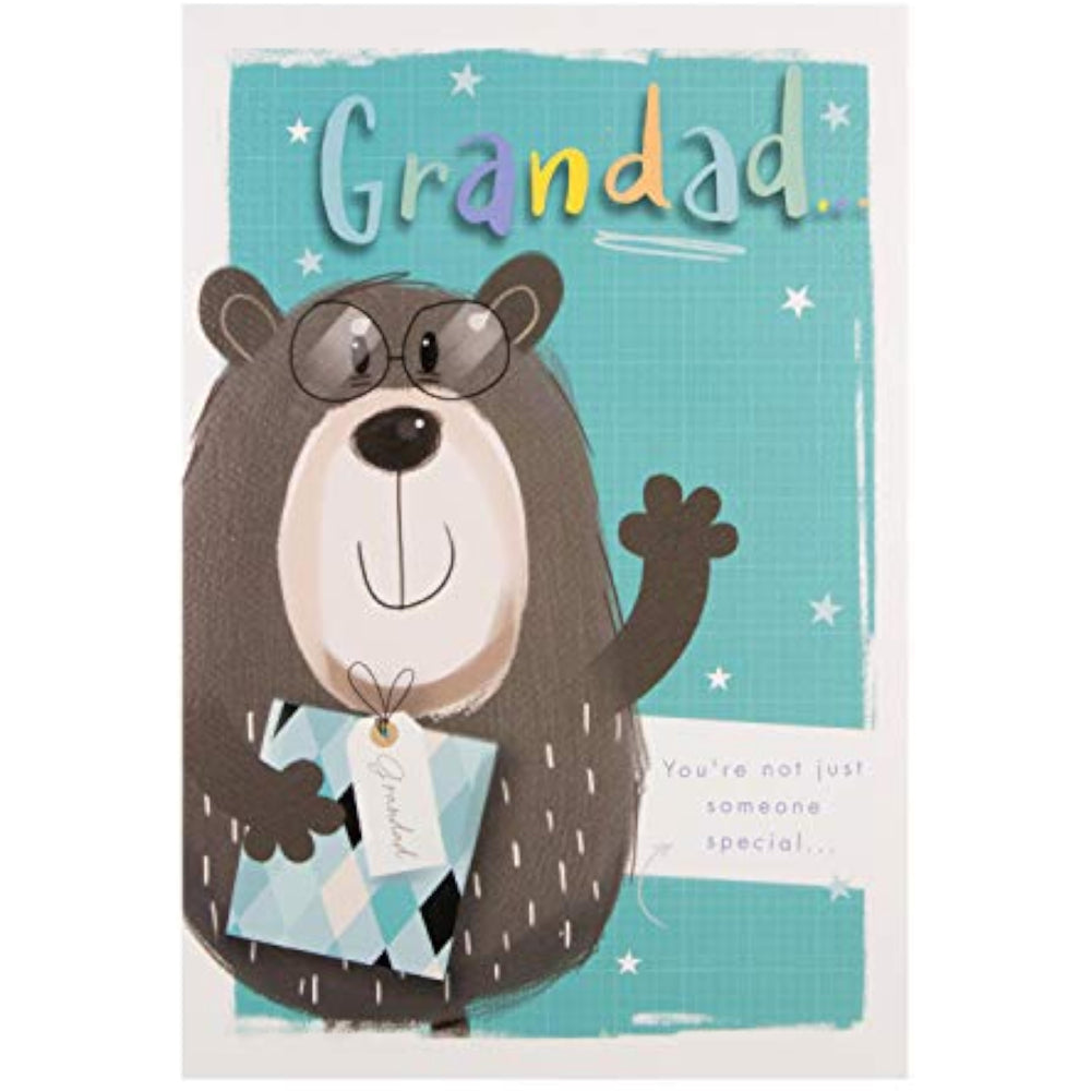 Hallmark Father's Day greeting card for Grandad, medium size, with "Lots of Love" message and colorful design.