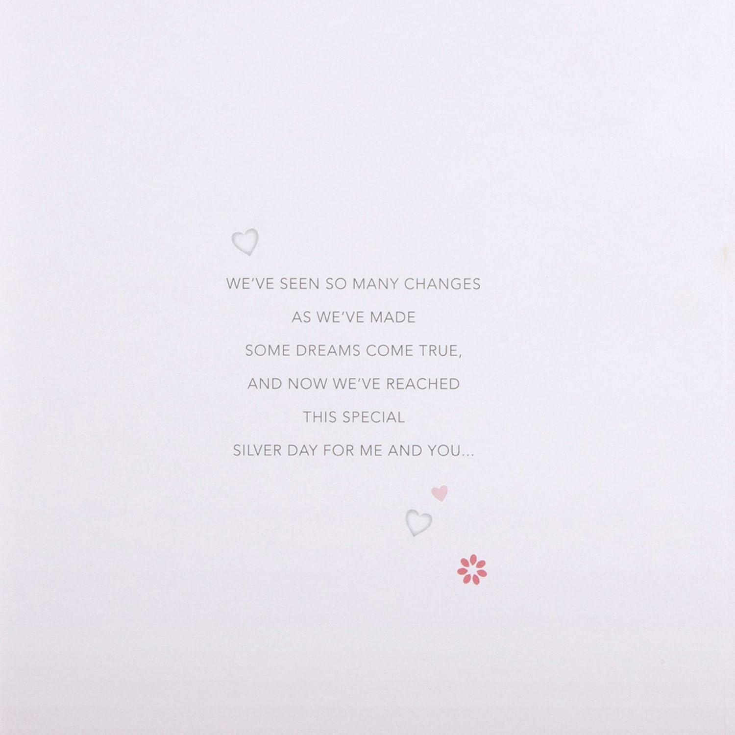 Hallmark 25th anniversary greeting card for wife with glitter finish and silver design, celebrating a special milestone in love
